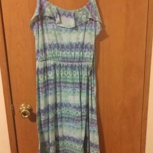 Aztec blue and green gradient dress